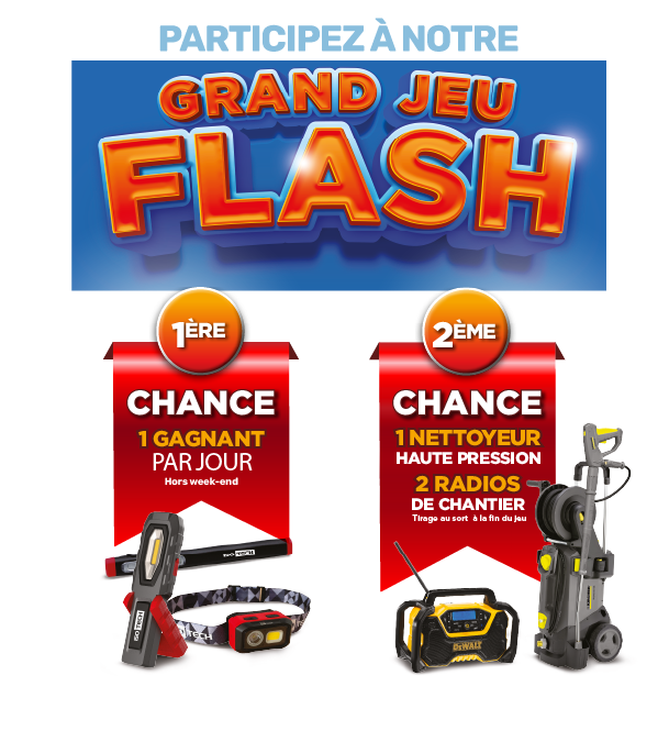 Du 1er octobre au 15 décembre, participez à notre Grand Jeu Flash. Tirage au sort quotidien et en fin de jeu.